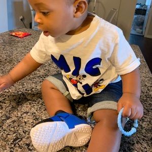 Blue and black Nike’s